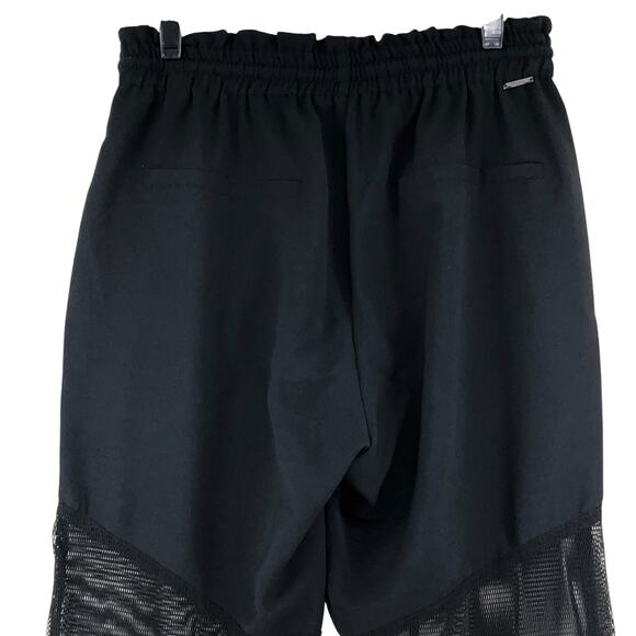 Mamo Womens Size 42 US 10 Pants Mesh Insert Jogger Front Zip Stretch Black - Picture 6 of 12
